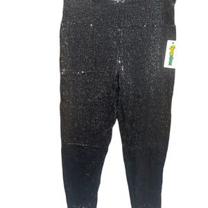 Tipsy Elves Women’s Black Sequins Pants Size XL New